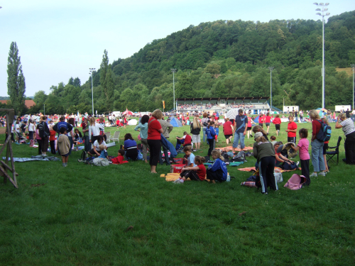 Das Stadion war gut gef�llt